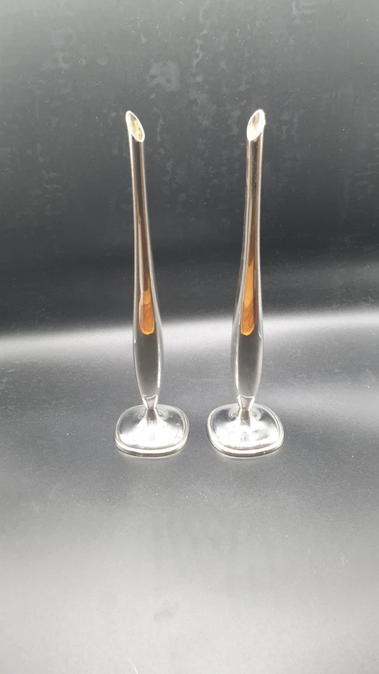 Pair Of Mid Century WMF Silver Plated Single Stem Bud Vases 20cm - Image 1 of 3