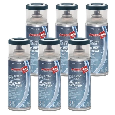 6X SPRAYFARBE Auf Wasserbasis GRAU ANTHRAZIT METALL LEBENSMITTEL KUNSTSTOFF - Bild 1 von 4