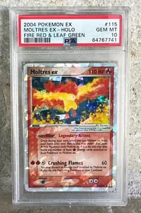 2004 Pokemon Fire Red & Leaf Green Moltres Ex-Holo 115/112 PSA 10 MINT - Picture 1 of 2