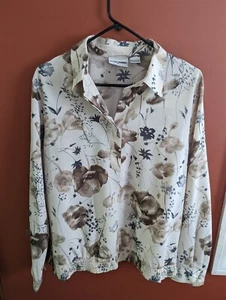 Vintage Alfred Dunner Floral Pull Over Blouse Size 16 Granny Core - Picture 1 of 5
