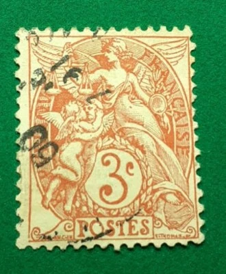 France - 1878, 3c Ochre/Yellow stamp - Image 1 of 2