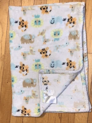 HTF Baby Starters 狮子老虎斑马河马长颈鹿大象毯 2018 — 第 1/4 张图片