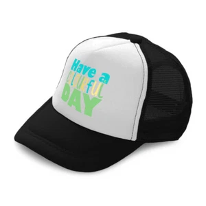 Kids Trucker Hat Have A Colourful Day Polyester Boys Caps & Girls Caps - Picture 1 of 7