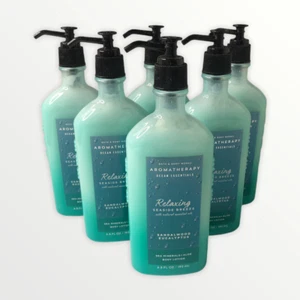 6 Bath & Body Works Aromatherapy Relaxing Seaside Breeze Sandalwood Body Lotion - Picture 1 of 4
