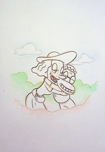 Cuaderno de bocetos de arte Disney Teacher's Pet 2000 original Moisés Macasinag dibujado a mano - Imagen 1 de 2