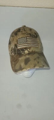 Sombrero Krytek Marrón Camuflaje Bandera Americana Ajustable Correa Por Gorra Exterior Foto 1 de 4