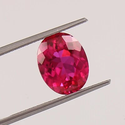 AAA Natural Mozambique Blood Red Ruby Oval Loose Cut Gemstone 12x9 MM - Image 1 of 4