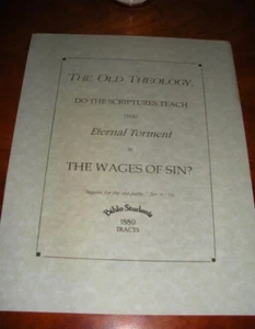 1889 Old Theology Quarterly No. Estudiantes de la Biblia ""Tormento Eterno"" de la Watchtower - Imagen 1 de 1