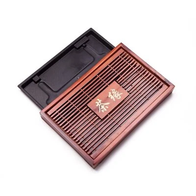 Bandeja para servir mesa de té Kung Fu GongFu tipo depósito y drenaje de madera maciza L1... Foto 1 de 4