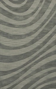 Blue Waves Swirls Stripes Lines Transitional Area Rug Abstract DV12 - Picture 1 of 35