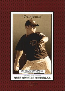 2005 Origins Old Judge Red Baseball Card #222 Enrique Gonzalez YS /99