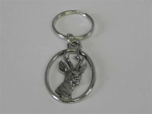 Llavero corzo cornatas ciervo cornatas cornatas colgante caza regalo decoración nuevo - Imagen 1 de 2