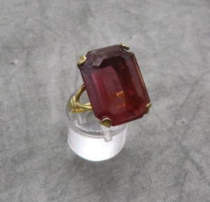 Anillo Avon Vintage 1979 Cóctel Borgoña Vino Cristal Facetado Talla 7 Firmado 641c - Imagen 1 de 13