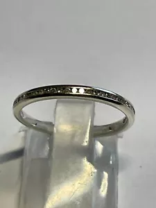 Wunderschöner Bandring 9 Karat Weißgold DIAMANT ETERNITY 0,10 Karat - Bild 1 von 6