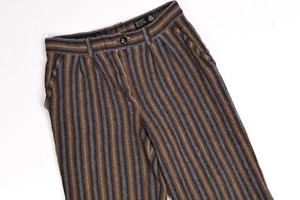 Pantalone plissettato vintage ESCADA lana tweed righe taglia 27x25 Germania - Foto 1 di 8