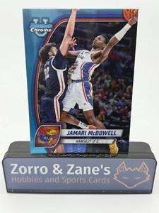 Jamari McDowell 2024-25 Bowman Chrome University Sky Blue Refractor #81 Kansas - Picture 1 of 4