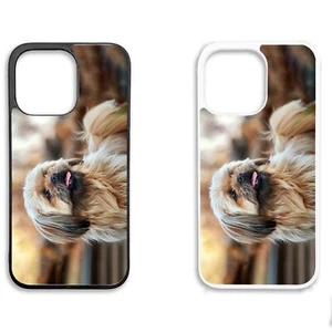 Printed Silicone Clip Mobile Phone Case Cover For iPhone Shih Tzu Cute Dogs Fun - Picture 1 of 6