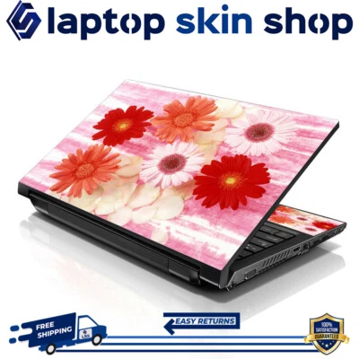 Laptop Skin Sticker for Apple Asus Dell HP 13"-16" Notebook Decal Daisy Flowers - Image 1 of 4