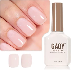 Sheer Light Pink Gel Nail Polish, 16Ml Jelly Milky White Peach Translucent Color - Picture 1 of 8