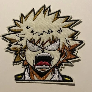 "My Hero Acadamia Katsuki Baku großes besticktes Nähen/Aufbügeln Aufnäher 4""x3,5"" - Bild 1 von 1
