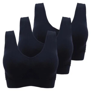 3 Pcs Women Sports Bras Wirefree Padded Workout Yoga Gym Fitness Bra Seamless US - Picture 1 of 16