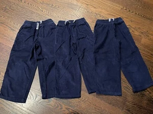 Toddler Boys HANNA ANDERSSON Navy Blue Pull-On Corduroy Pants Size 100 4 EUC - Picture 1 of 3