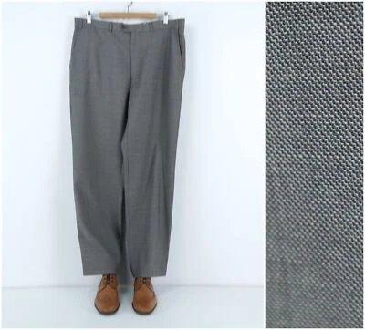 Pantalones de vestir para hombre 37 cintura 32 pierna MARKS SPENCER gris lana pantalones pantalones Foto 1 de 4