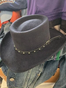 Texas Hat Co. 7x Pigalle Black Felt Cowboy Hat (AFIT 17W) - Picture 1 of 7