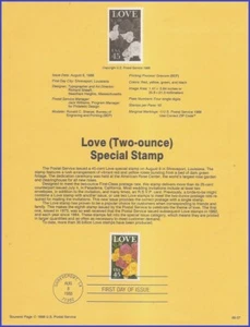 USA7 #2379 U/A SOUVENIR PAGE FDC   Love Roses - Picture 1 of 1