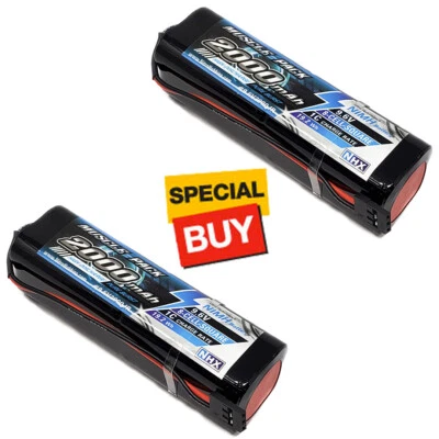 NHX Muscle Pack 9.6V 2000mAh 8 芯 Nimh 方形发射器电池 带 JR (2) — 第 1/4 张图片