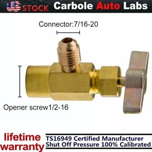 High Quality AC Refrigeration Brass Adapter CAN TAP Dispensing Valve 1/2" ACME - Picture 1 of 6