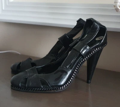 Diesel Black heels. Size 7 UK EU 41. PATENT leather. made in spain - Image 1 of 4