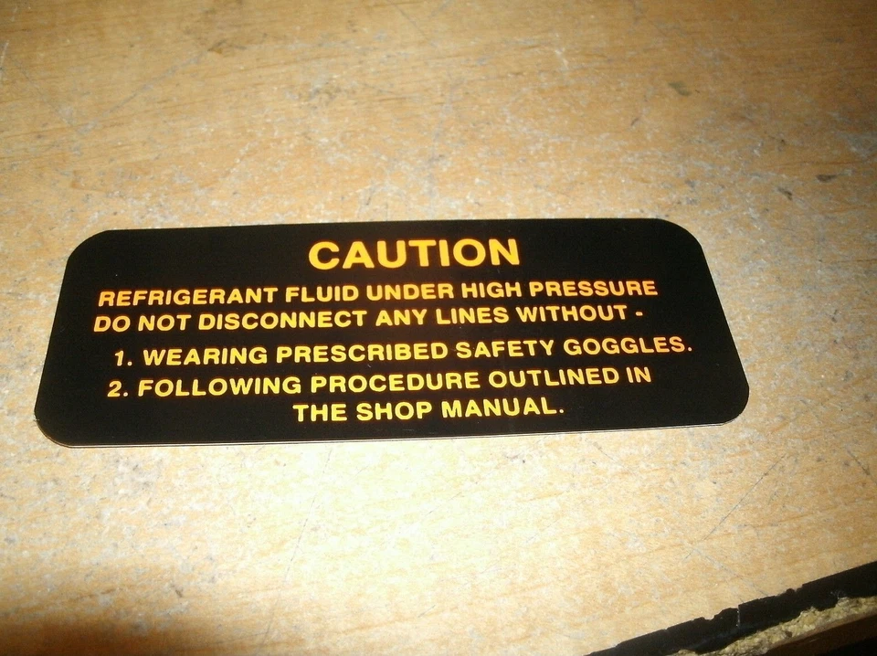 1955-1963 Oldsmobile Holiday Super Ochenta y ocho 88 aire acondicionado compresor calcomanía cautn Foto 1 de 1