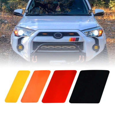 Calcomanía adhesiva universal a rayas de cuatro ondas estilo neo retro de 13" para Toyota/Lexus Foto 1 de 4