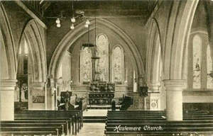 PRINTED POSTCARD OF HASLEMERE CHURCH INTERIOR, (NEAR GUILDFORD), SURREY BY FRITH - Picture 1 of 2