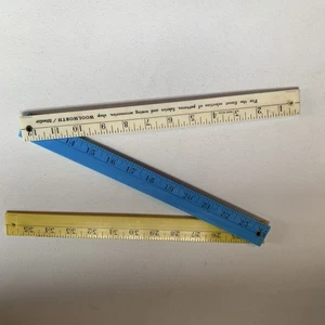 Vintage Woolworth Woolco buntes faltbares Lineal, 36" Gesamtlänge Nähen USA - Bild 1 von 8
