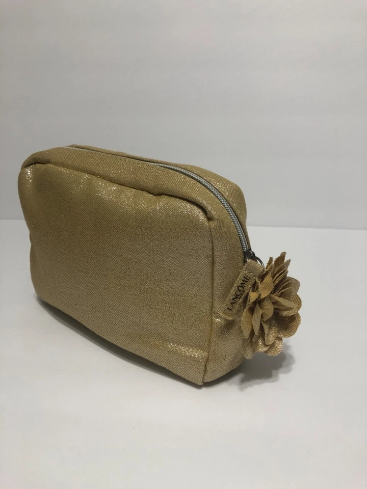 Bolso de Maquillaje Lancome Paris Bolsa Oro Rosa Flor Acento Estuche de Cosméticos Foto 1 de 4