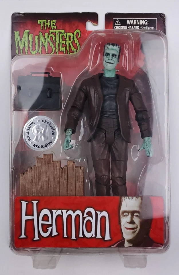 The Munsters Black & White Herman Munster Carded Figure Diamond Select 2012