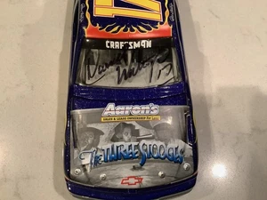 DARRELL WALTRIP AUTOGRAPHED 2003 CHEVY AARON'S 3 STOOGIES DIECAST & CARD - Picture 1 of 18