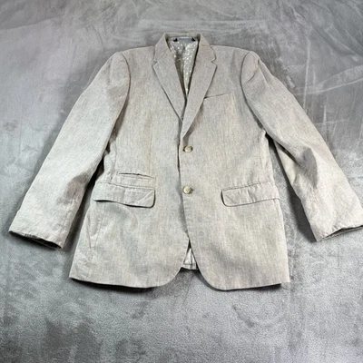 Perry Ellis Blazer Slim Fit 40R Beige Breathable old money summer core - Image 1 of 4