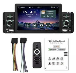 5 Zoll Single 1DIN Auto Bluetooth FM Radio Audio für CarPlay Android mit Kamera - Bild 1 von 4