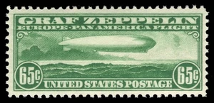 MOMEN: US STAMPS #C13 GRAF ZEPPELIN MINT OG H XF CHOICE CAT. $300 LOT #96259 - Picture 1 of 2