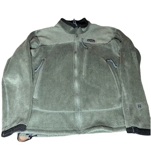 Vintage Patagonia Regulator Polartec Fleece Jacket Green USA made Small Medium - Picture 1 of 10