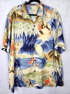 Tommy Bahama Tropical Shirt Cocktails Musik Damen Island XL 100% Seide Hawaii - Bild 1 von 7