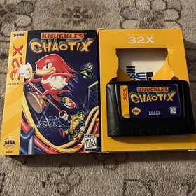 Sega Genesis 32X Game Knuckles Chaotix Includes Box And Game. No manual