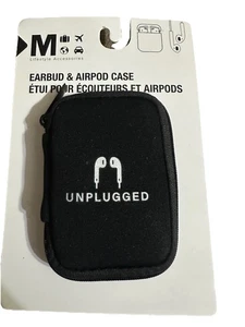 MYTAGALONGS Neoprene Zippered Ear Bud CaseAirPods Travel Case Black White Design - Picture 1 of 2
