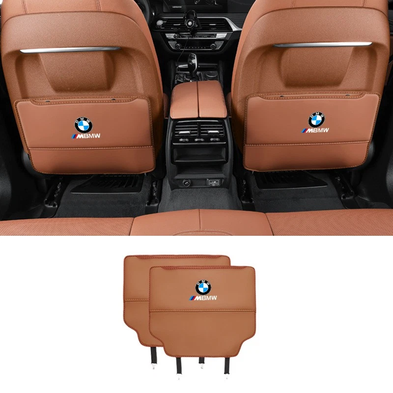 2PCS Leather Car Seat Back Pad Mat Anti-Kick Protector Cover Accessories for BMW Foto 1 de 1