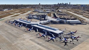 Dallas Love Field Airport (Aerial) Texas 2022 POSTER 24 X 18 Inches Wall Art - Picture 1 of 2