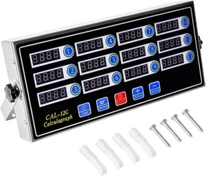 12 Kanäle Digitale Küchentimer Kommerzieller Koch Timer, Edelstahl Calc - Bild 1 von 1