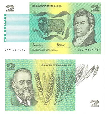 (ND) 1985 $2 Australia's Last $2 Bill In Presentation Folder Pick #43e Crisp - Image 1 of 2